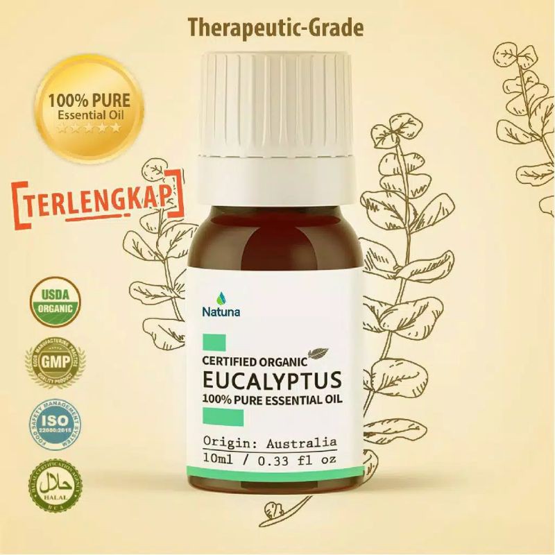 Natuna Eucalyptus Essential Oil Pure Minyak Essensial Atsiri Aroma Terapi Esensial Diffuser Difuser