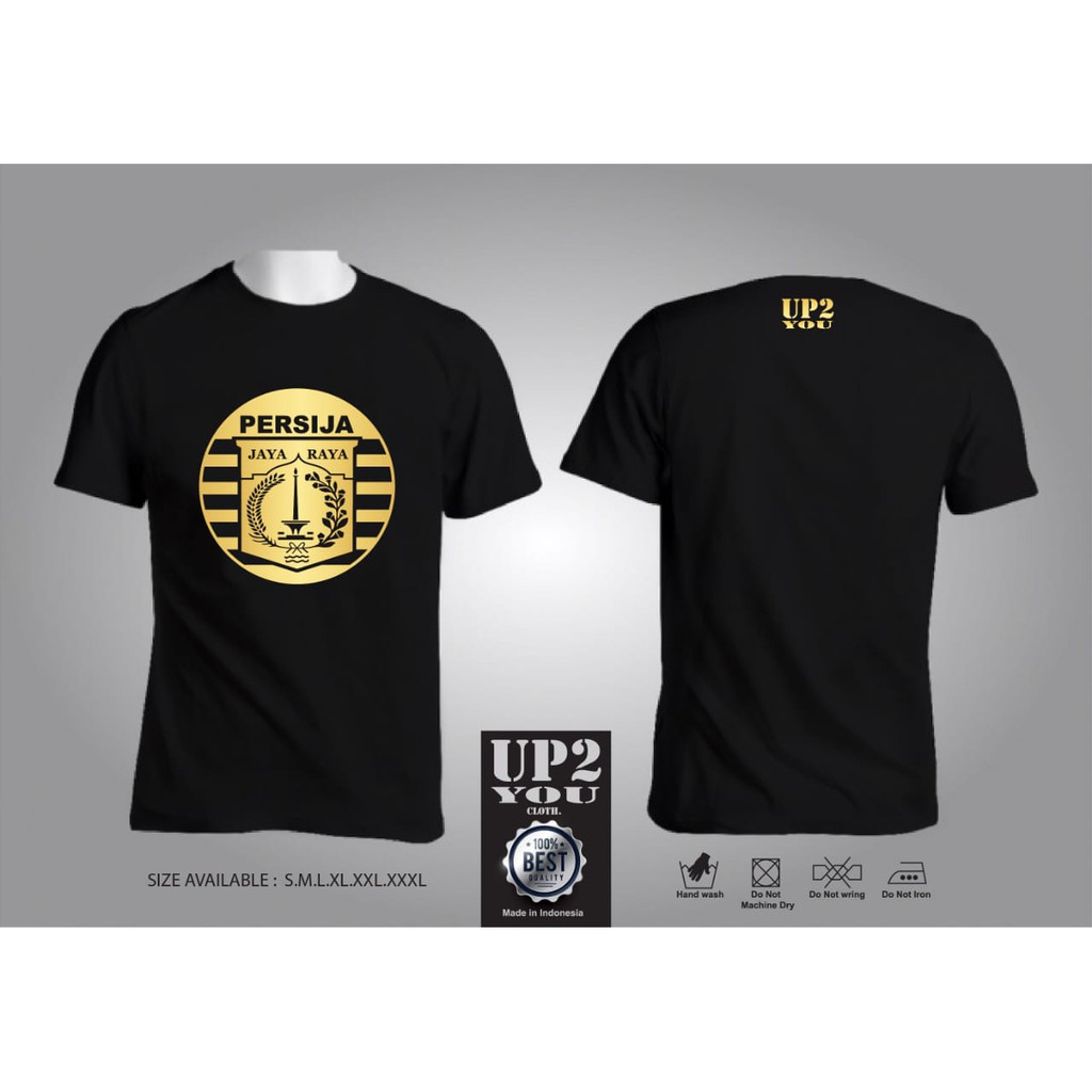 (UP2YOU ORIGINAL T-SHIRT) KAOS PERSIJA JAKARTA BLACKGOLD - PREMIUM &amp; EXCLUSIVE