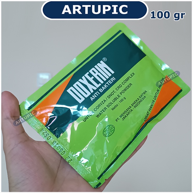 Doxerin 100 gram STANDAR Obat Unggas Ayam Snot Coryza CRD Pernafasan Complex Mensana Artupic