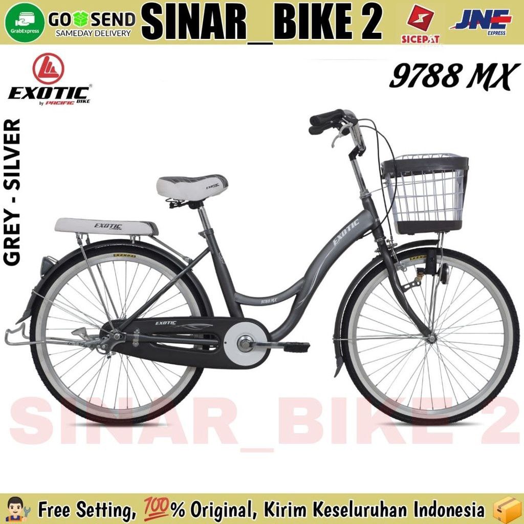Sepeda Keranjang Remaja Dewasa EXOTIC ET 9788 MX  NEW COLOR Ukuran 20,24 &amp; 26 Inch Citybike