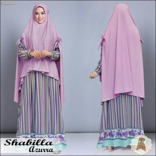 GAMIS SYARI SABILA AZURA VIOLET SET KHIMAR