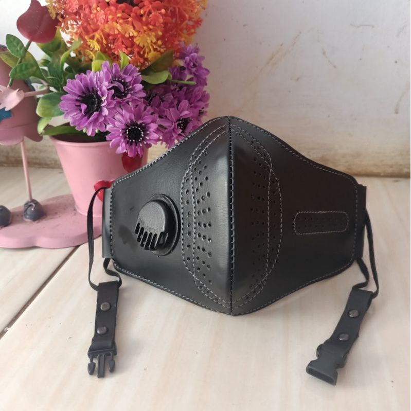 Masker mulut kulit sintetis pria - masker rider biker pria terbaru