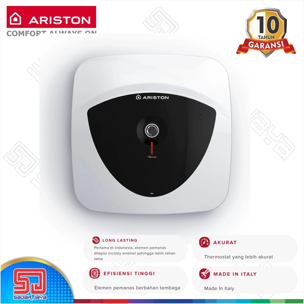 Ariston Andris Lux 30 Liter Listrik 800 Watt Water Heater Pemanas Air