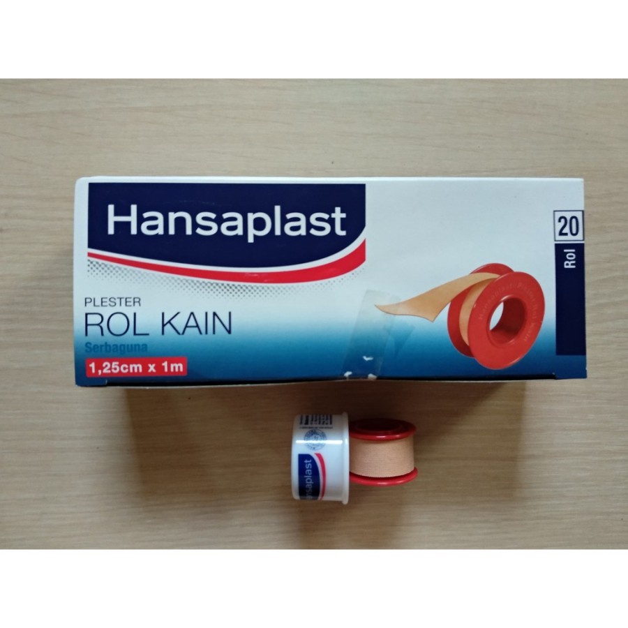 Hansaplast 1.25 cm x 1 M / Plester Roll Kain 1.25cm x 1m Hansaplast