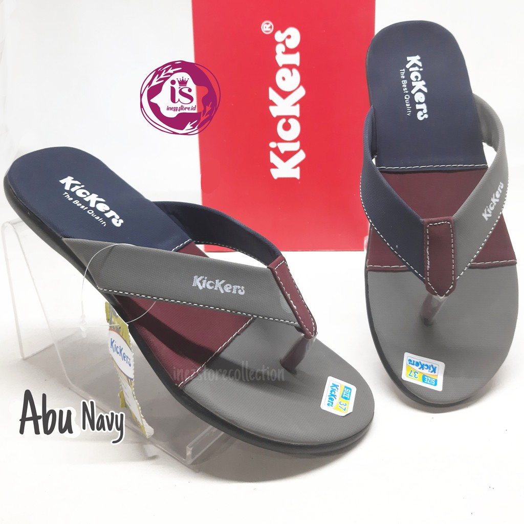 SENDAL JEPIT WANITA KICKERS DISTRO TERBARU DT5 MURAH GROSIR