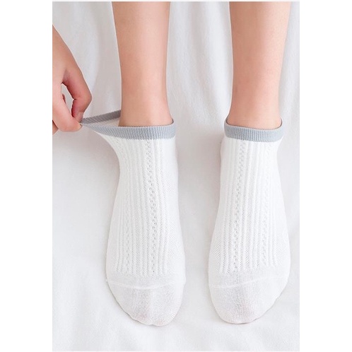 WJ1451 Kaos Kaki Wanita Polos Warna Kaki Kaki Pendek
