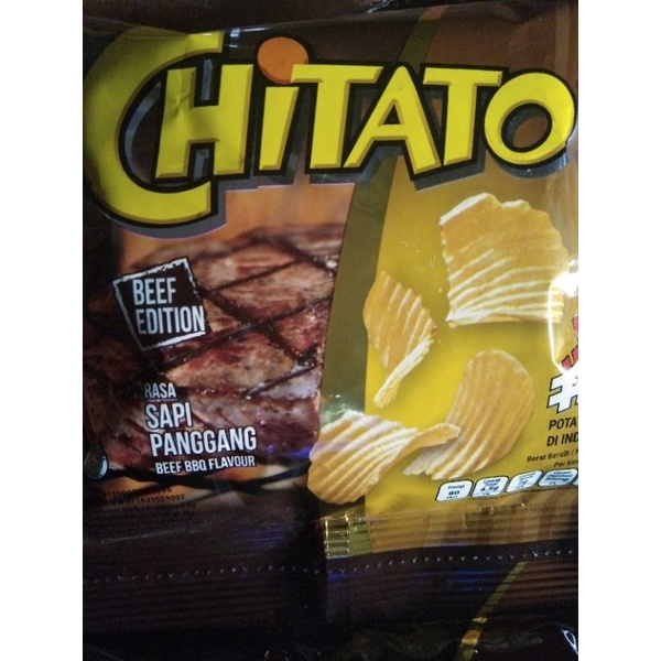 

chitato potato chips rasa sapi panggang (beef edition)