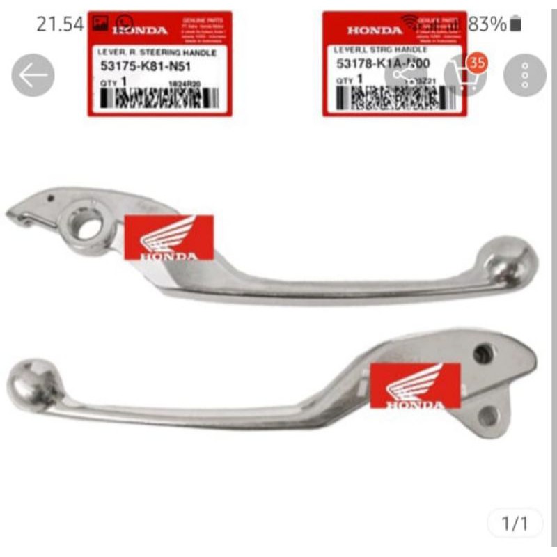 handle rem kanan kiri genio beat street beat new 2020 asli honda