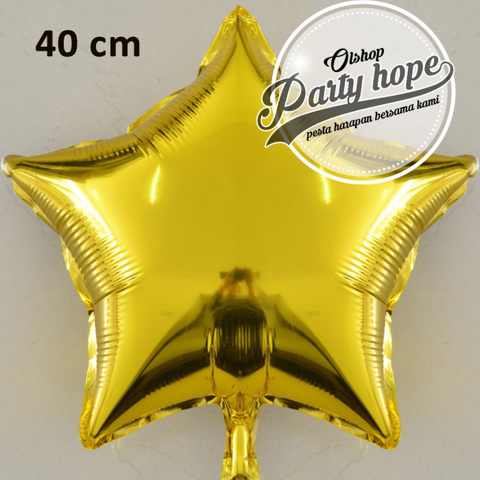 Balon star Gold / Balon bintang Gold / balon foil star Gold / balon foil bintang