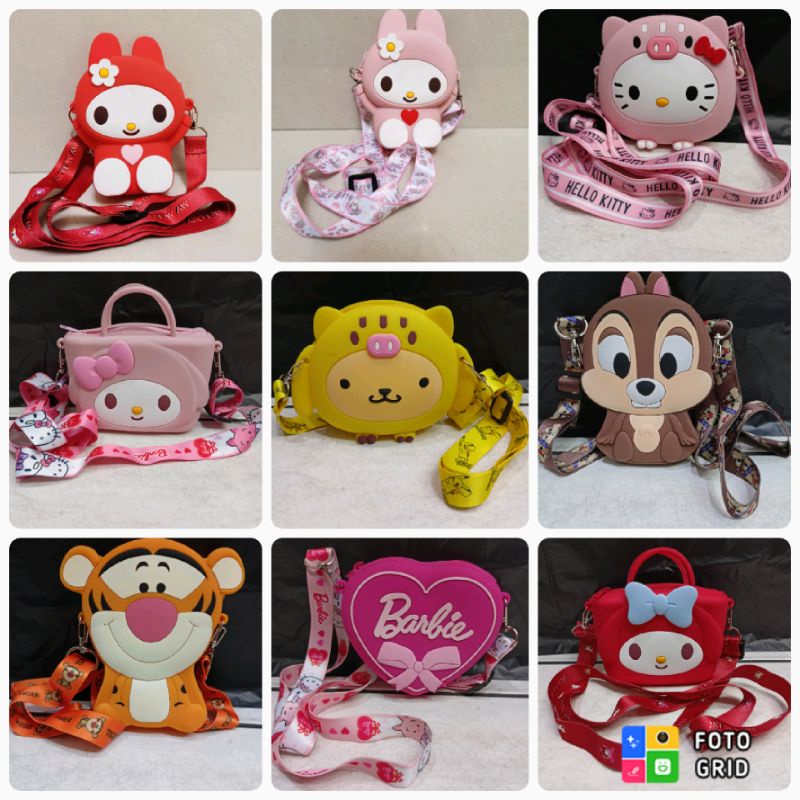 Tas Anak Perempuan Lucu / Dompet Koin Mini / Tas Selempang Unik / Tas Anak Karakter Lucu / Tas Anak Unicorn / Tas Selempang Anak Perempuan / Jelly Bag Anak Mini