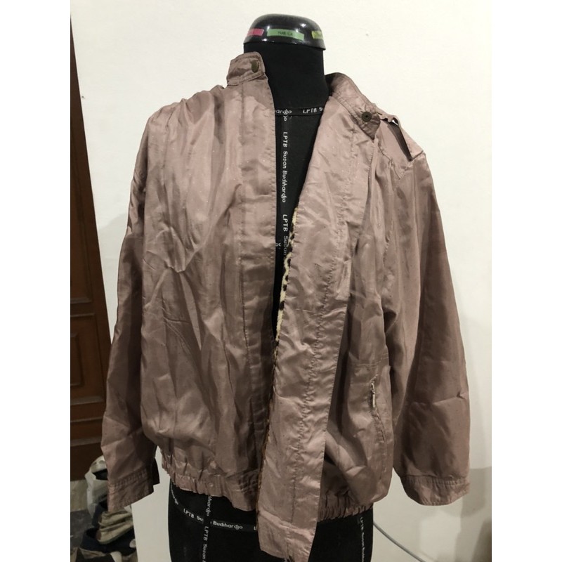 PRELOVED REVERSIBLE CHEETAH BOMBER JACKET