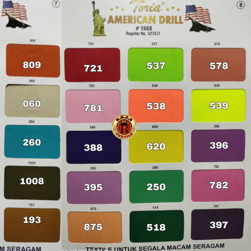 Bahan celana toria American dril drill . kain seragam PDH PDL . seragam setelan jas kemeja