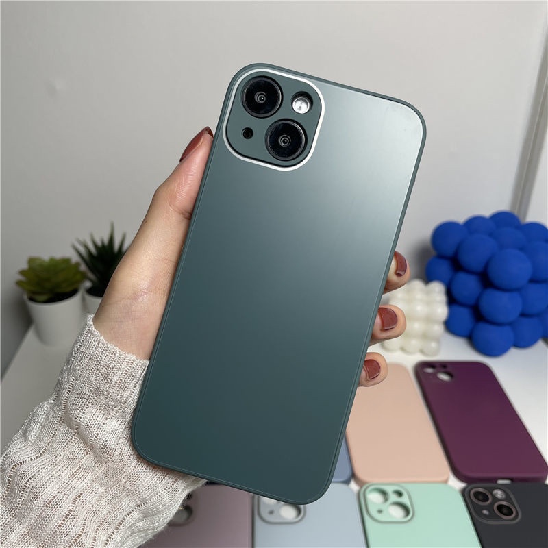 Casing Kaca Buram AG Kompatibel Untuk IPhone 7 8 Plus X XR XS 11 12 Pro MAX Hard Case