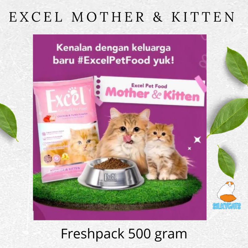 Excel mother &amp; kitten 500gr. makanan anak &amp; ibu kucing