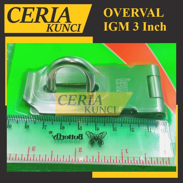 Unik Overval Stainless Steel 3 Inch Igm / Cantolan Gembok Igm 3 Inch Promo