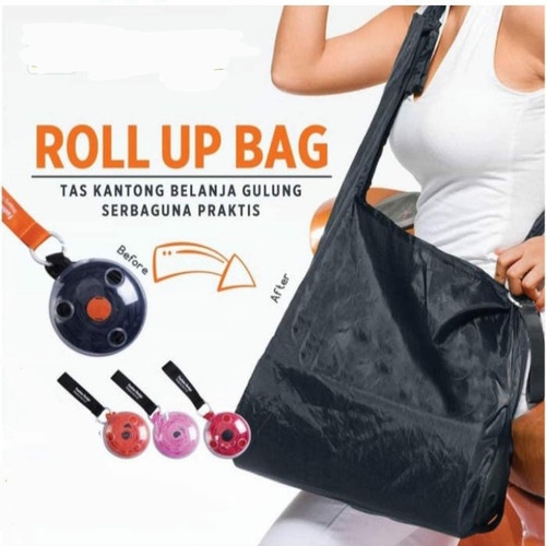 Tas Belanja Roll Up Gulung Unik Kantong Belanja Portable