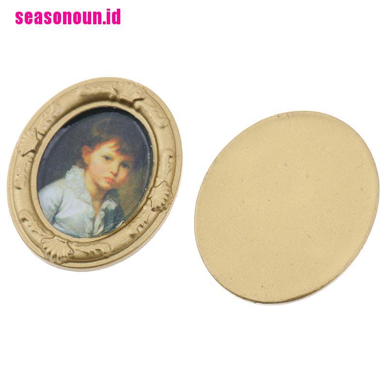 (seasonoun) Miniatur Lukisan Dinding Skala 1: 12 Untuk Dekorasi Rumah Boneka