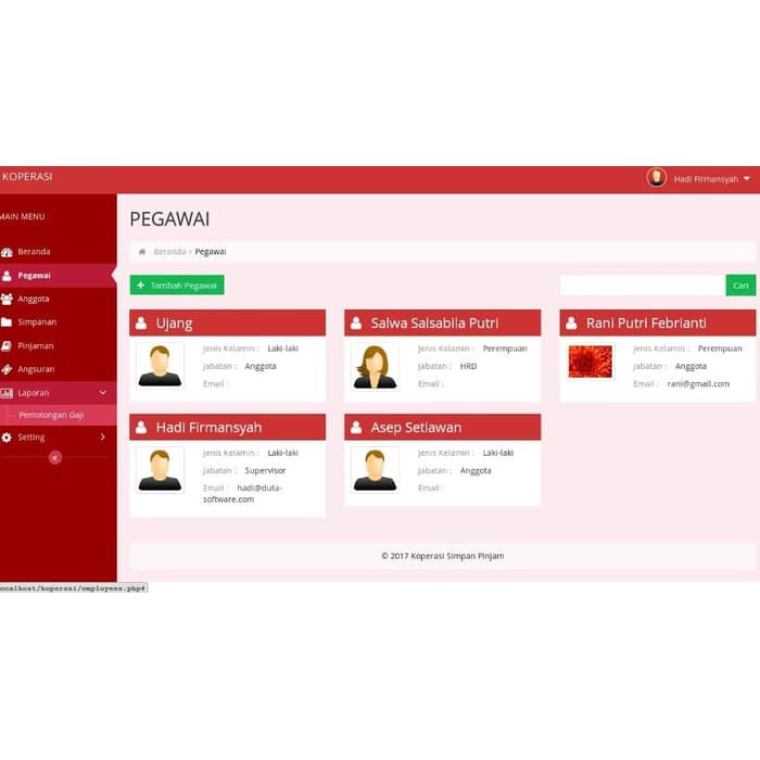 Aplikasi Koperasi Simpan Pinjam Berbasis web Full Sourcode + Database