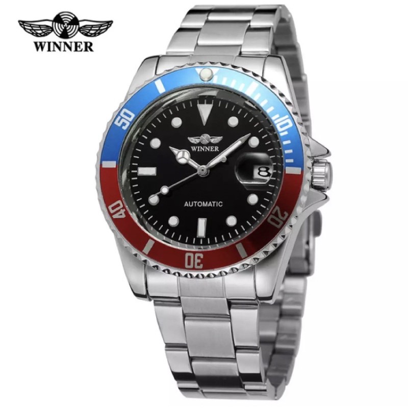 Jam Tangan Mekanik Automatic Winner Submariner Pepsi Termurah