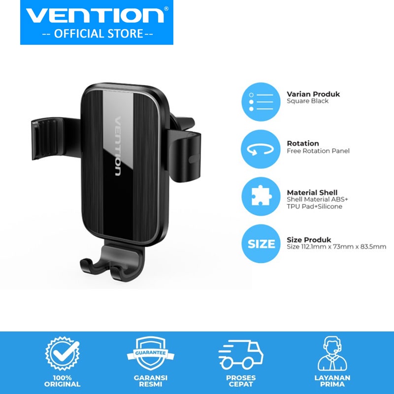 Vention Car Phone Holder Air Vent Gantungan HP Ac Mobil Auto-clamping