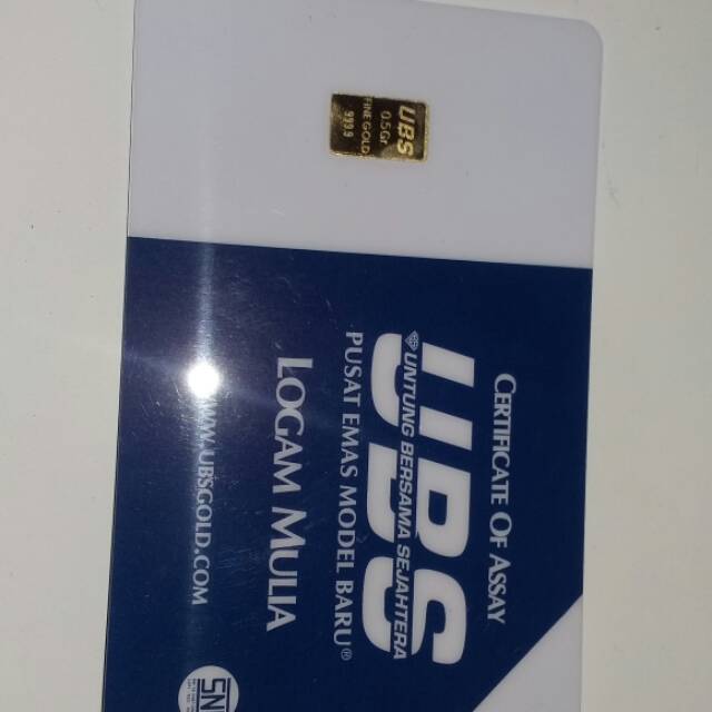 Logam mulia UBS 0,5 gr card