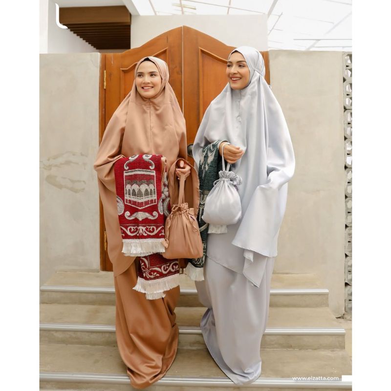 MUKENA DEWASA ELZATTA MUKENA ZAHRA BAHAN SATIN PREMIUM ORIGINAL