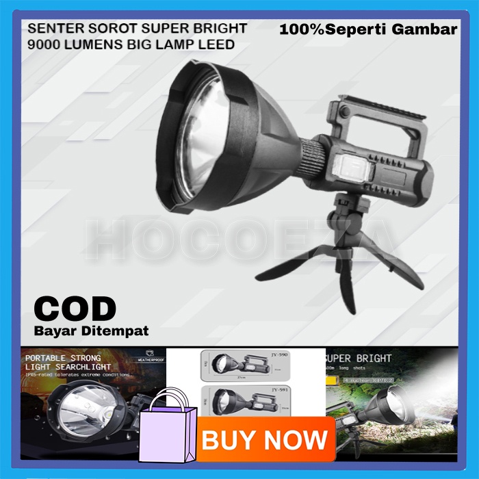 SENTER SOROT LED LIGHTS SUPER BRIGHT 9000 BIG LAMP LEED SENTER SUPER TERANG ANTI AIR RECHARGEABLE WITH POWERBANK FUNCTION BR49