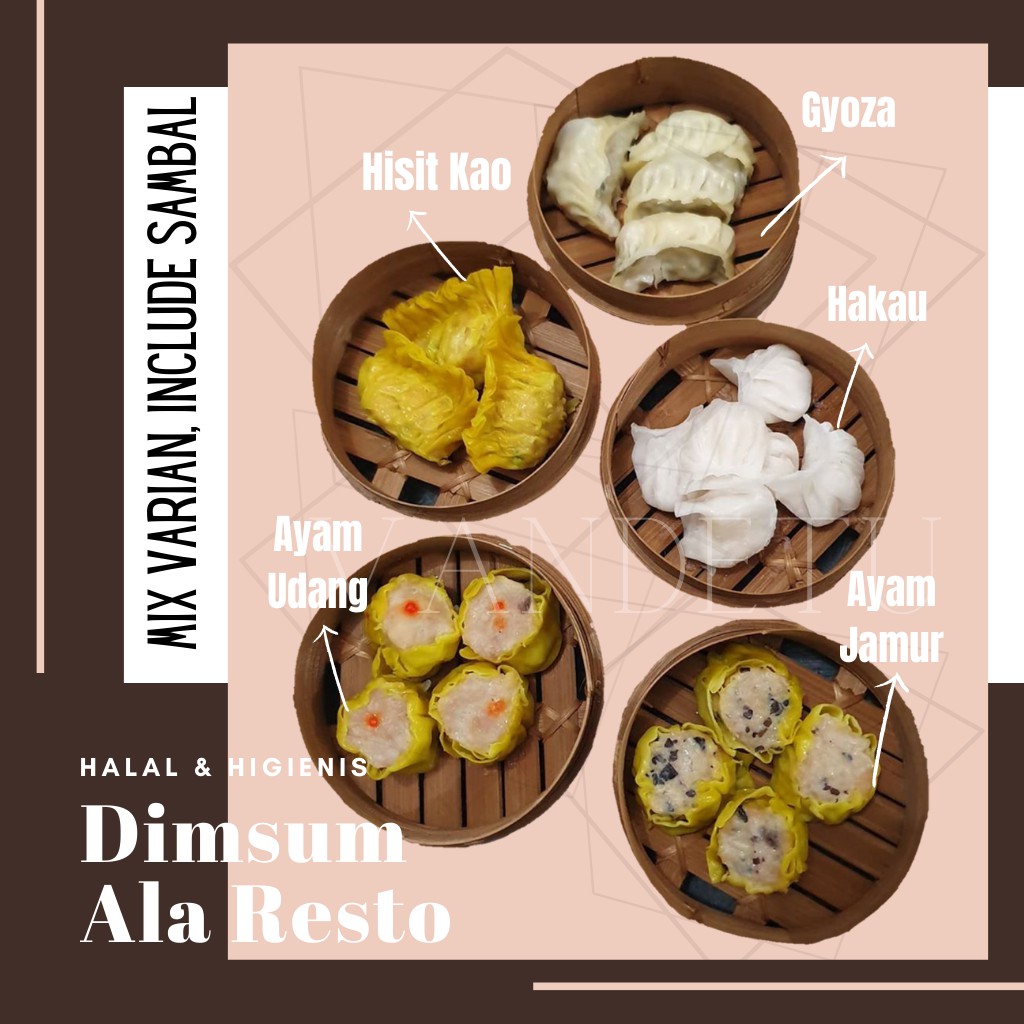 

DIMSUM MURAH ENAK HALAL FROZEN ALA RESTO MIX VARIAN HAKAU SIOMAY GYOZA AYAM UDANG JAMUR DIM SUM