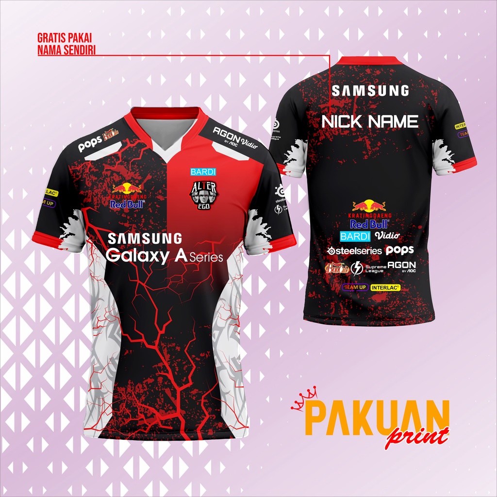 JERSEY GAMES ALTEREGO 2022 S10 BAJU GAMING ALTER EGO FREE NICKNAME