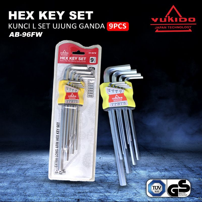 TERMURAH DI KELASNYA!! YUKIDO KUNCI L JUGA KUNCI L CRV SET 9PCS
