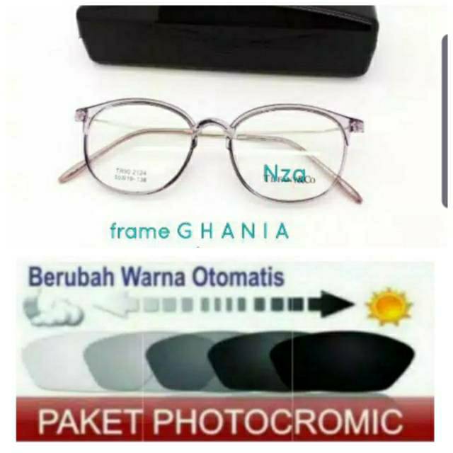 Frame Kacamata Wanita Anti Radiasi PHOTOCROMIC Minus Plus Anti UV Terbaru, Kacamata Fashion