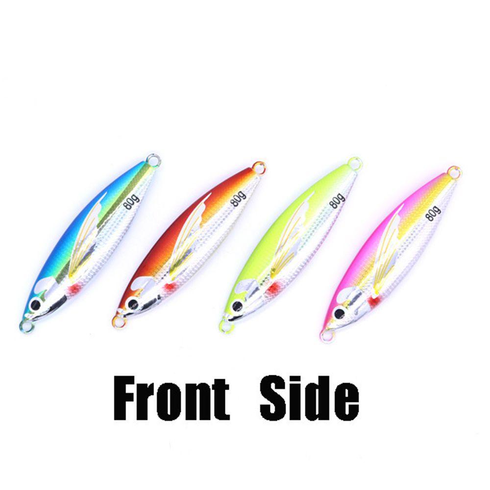 Nanas 40g 60g 80g 100g Logam Metal Jig Bass Hook Bercahaya Slow Jigging Sendok Umpan Pancing
