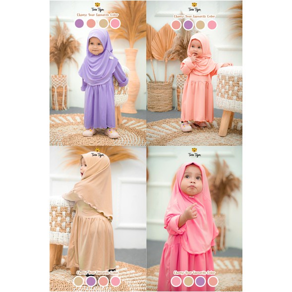 Cbks Twin Tiger Amira Gamis Set Anak Ukuran SML