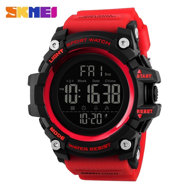 JAM TANGAN PRIA SKMEI 1384 ORIGINAL DIGITAL TIME WATERESISTAN 50ATM/JAM TANGAN SKMEI STRAP KARET LENTUR ANTI PATAH/SKMEI 1384 Jam Tangan Pria Digital Anti Air Dual Time WK-SBY