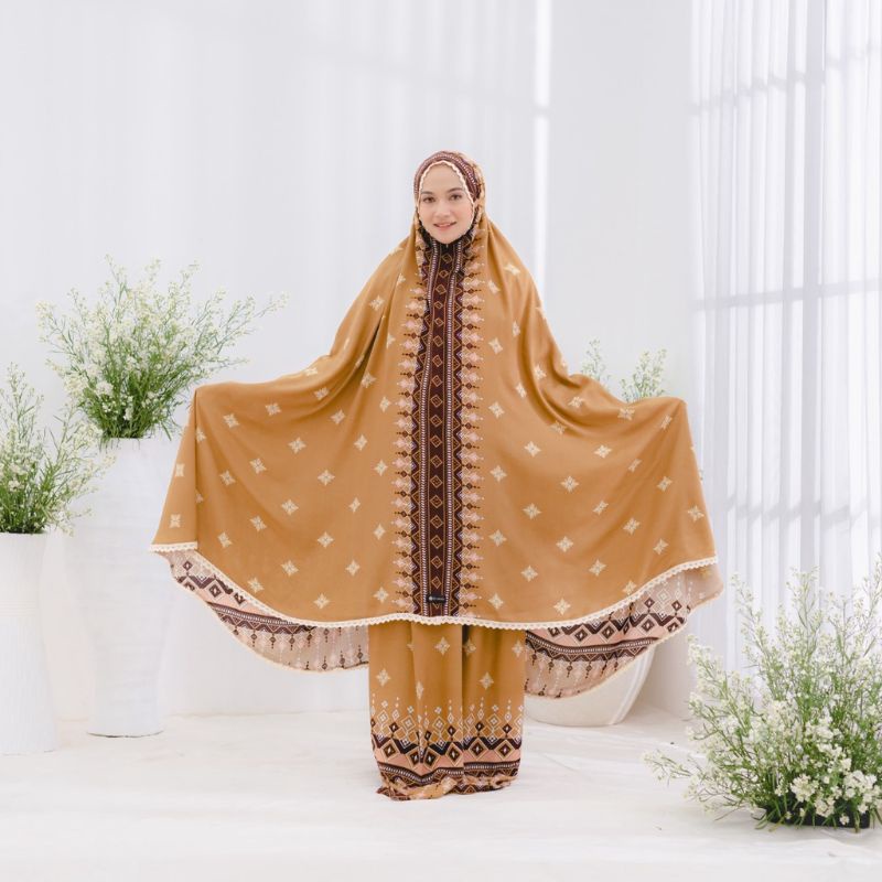 MUKENA ZIANISA BORDER IED HAMEEDA SERIES ALLSIZE