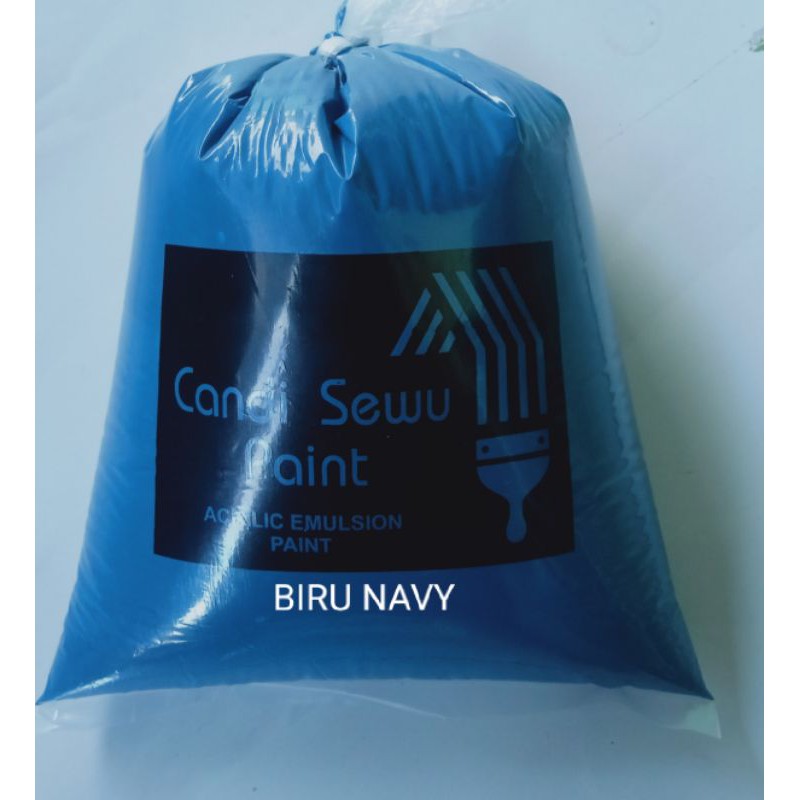 Cat tembok 1 kg warna biru navy// KWALITAS SUPER