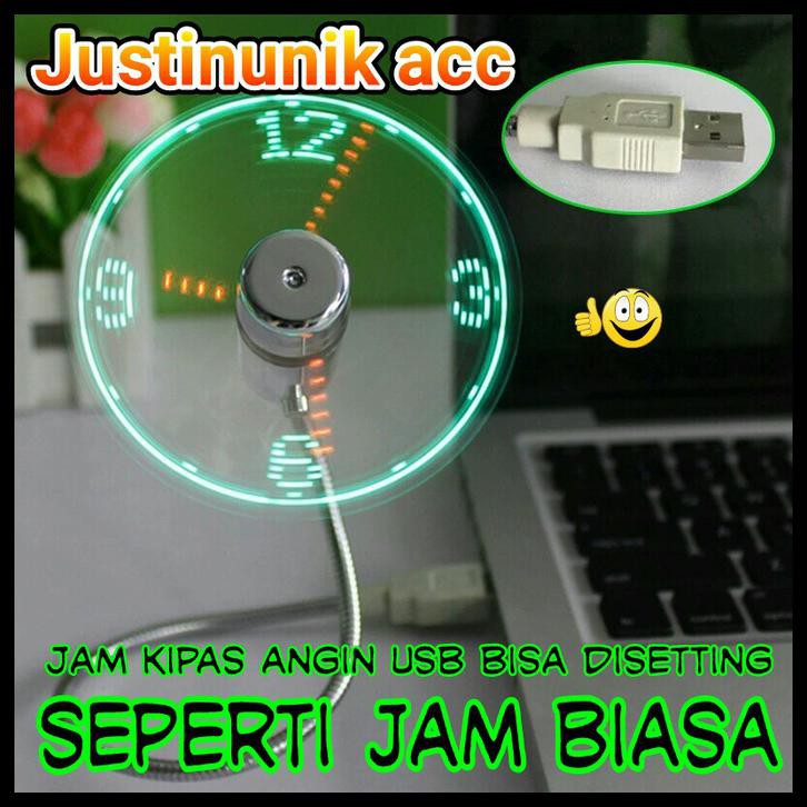 TERBATAS READY STOK jam usb clock fan jam kipas angin USB TERBARU