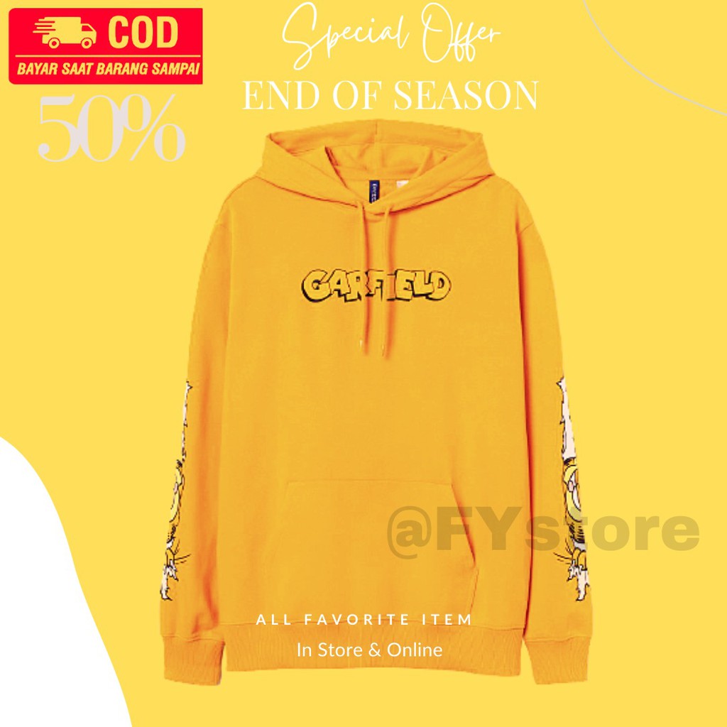 Hoodie H&M  Hoodie h&m Original  Sweater Hoodie H&M Garfield