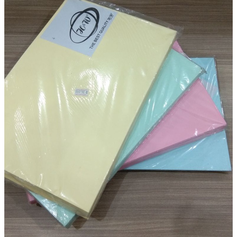 

Kertas BC Super polos F4 warna berkualitas,kertas cover, prakarya dll