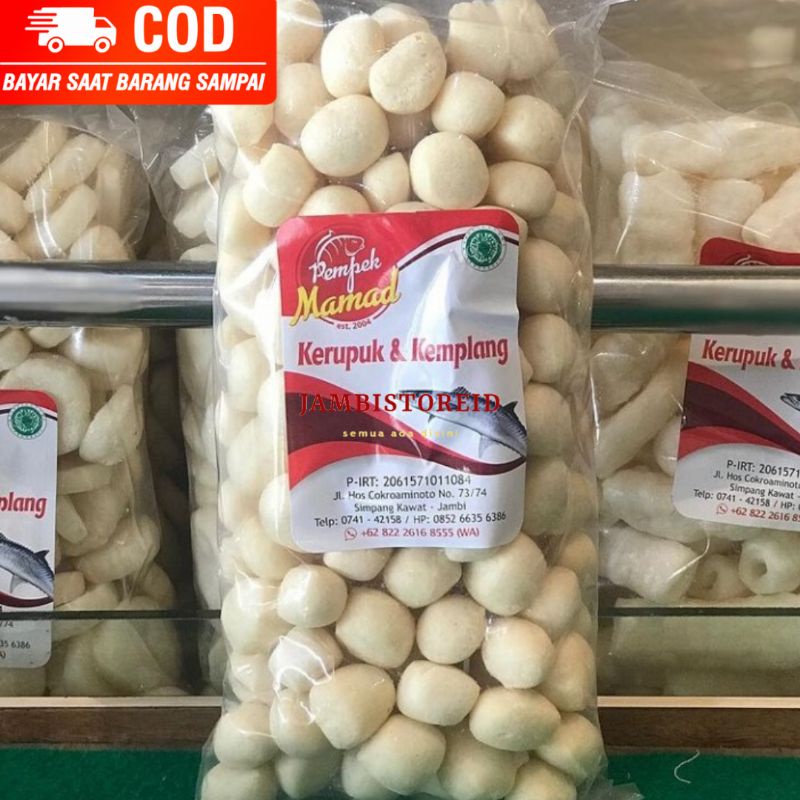 

(JAMBISTOREID) Kerupuk Krupuk Getas Ikan Tenggiri Asli Jambi Mamad Oleh-Oleh