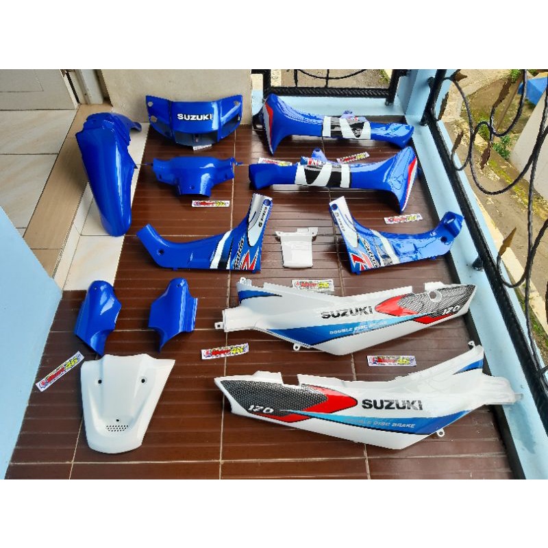 Bodyset satria lumba biru putih