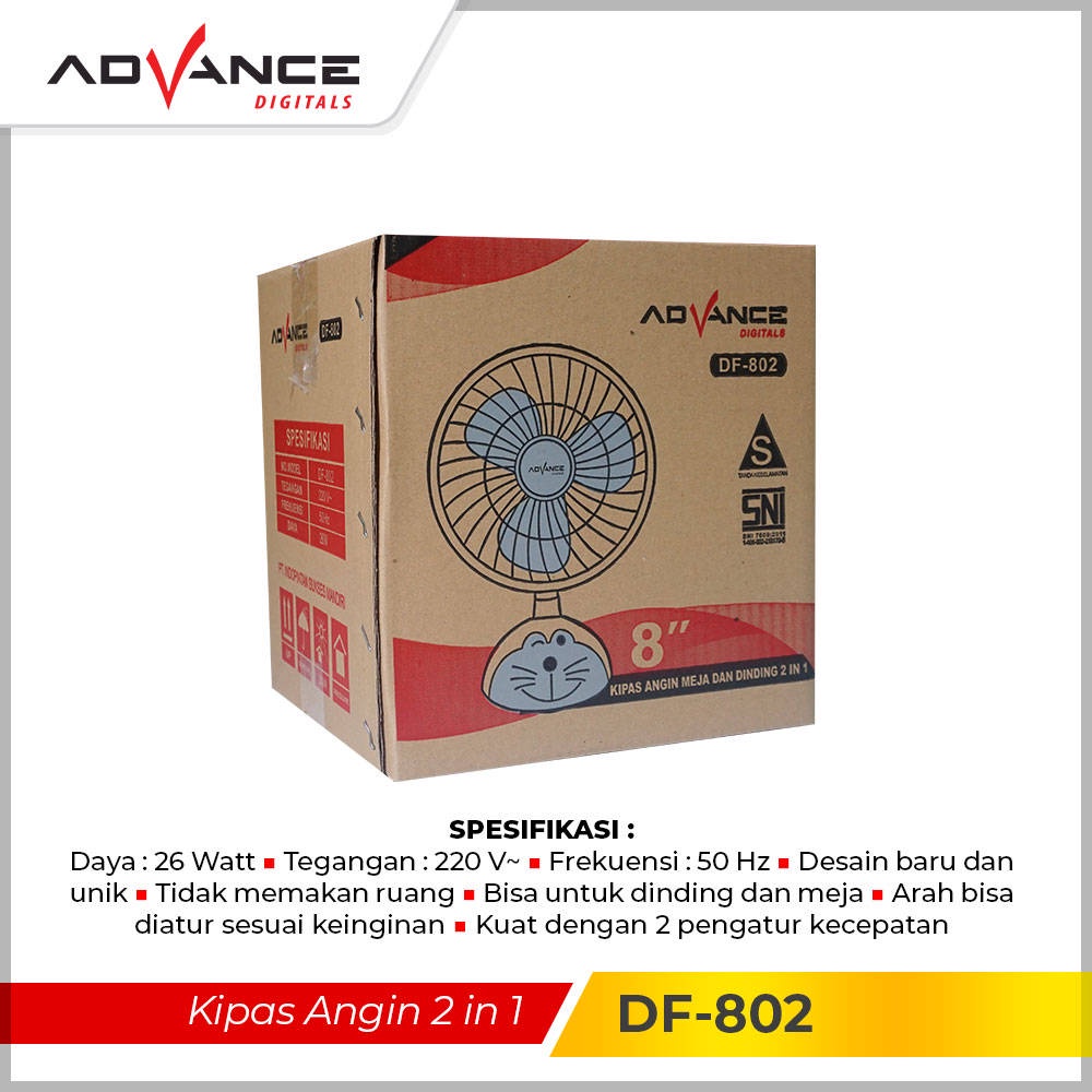 【Garansi 1 tahun】Kipas angin multifungsi 2in1 Doraemon Kipas angin mini advance