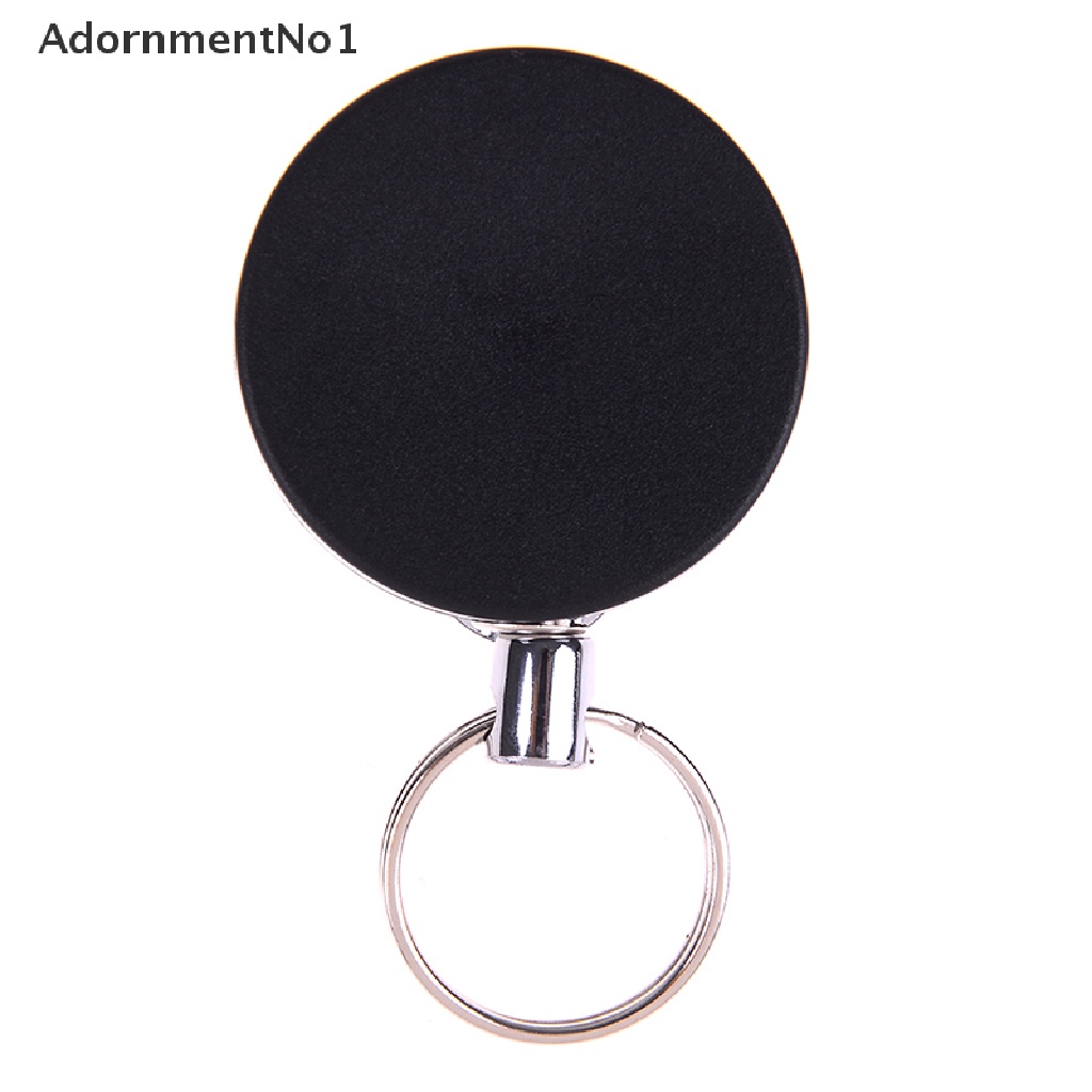 (AdornmentNo1) Gantungan Kunci Tali Kawat Baja Elastis retractable Dengan alarm