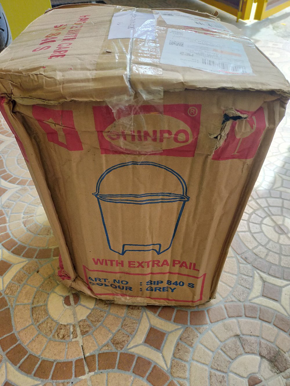 Tempat Sampah Injak + Ember 10 Liter -shinpo-