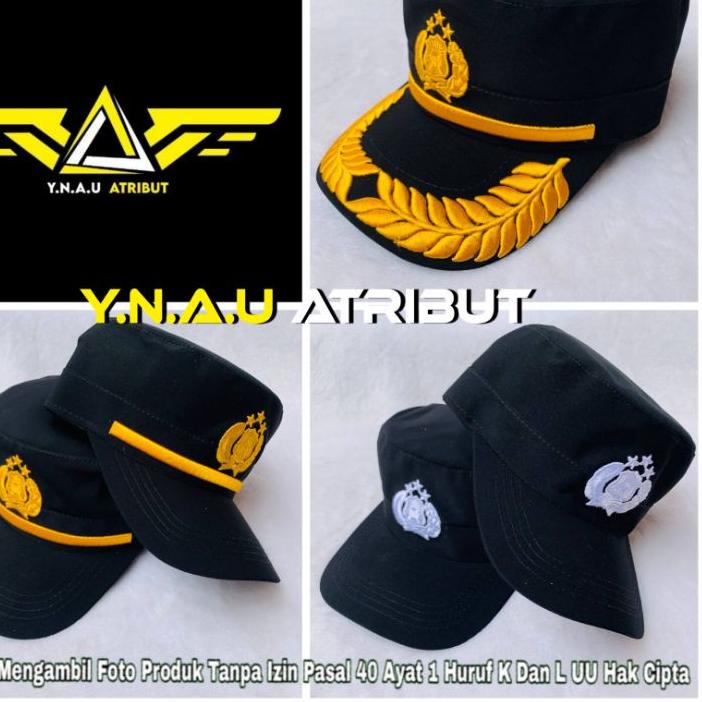 Miliki Pilkep Polri / Field Cap Polri / Topi Komando Polri Bintara & Perwira