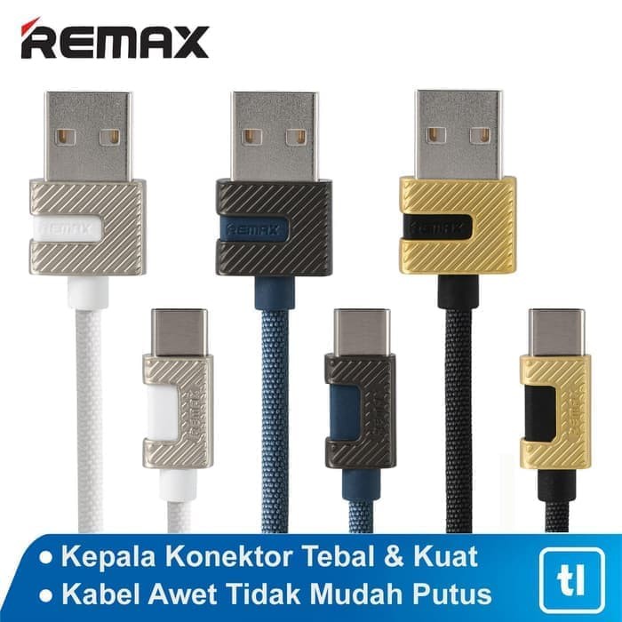 Remax Durable Cable TYPE C RC-089A Kabel Data Metal Fast Charging