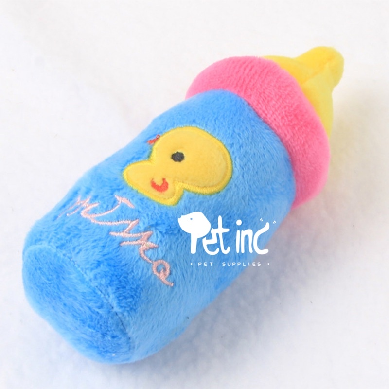 Milk bottle squeaky toy