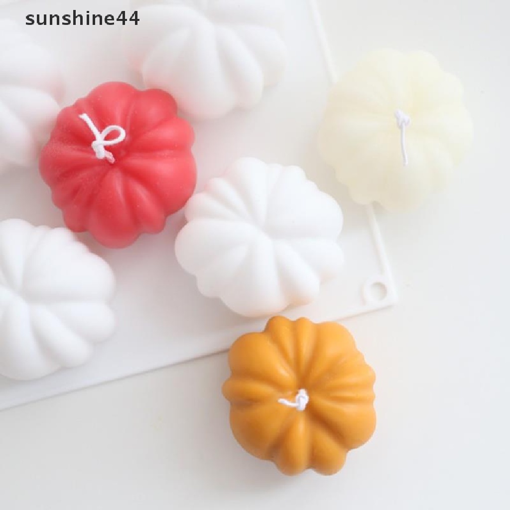 Sunshine Cetakan Plaster Mini Bentuk Labu Halloween Bahan Silikon Untuk Dekorasi Rumah