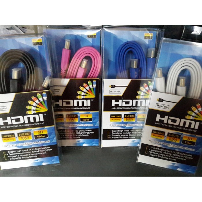 Kabel HDMI 1,5 Meter Gold Flat / Kabel HDMI 1.5 M FLAT HIGH QUALITY