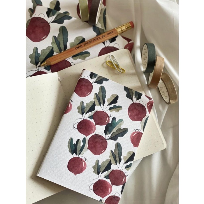 

Jurnalku Notebook / Stationery / Beet Illustration / Journal / Pocket Book
